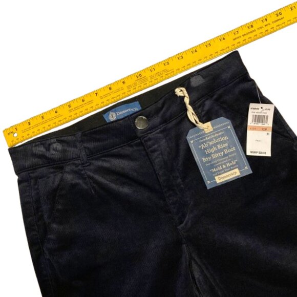Democracy Ab Solution Itty Bitty Boot Corduroy Jeans Womens 12P PETITE Navy NWT - Picture 6 of 9